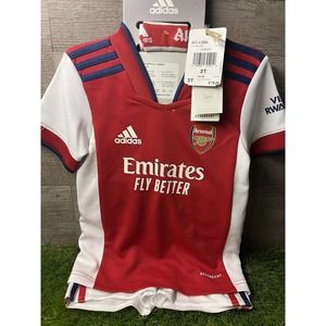 Adidas Arsenal 21/22 Home Mini Jersey Shorts & Socks Kit Toddler Size 3T NWT